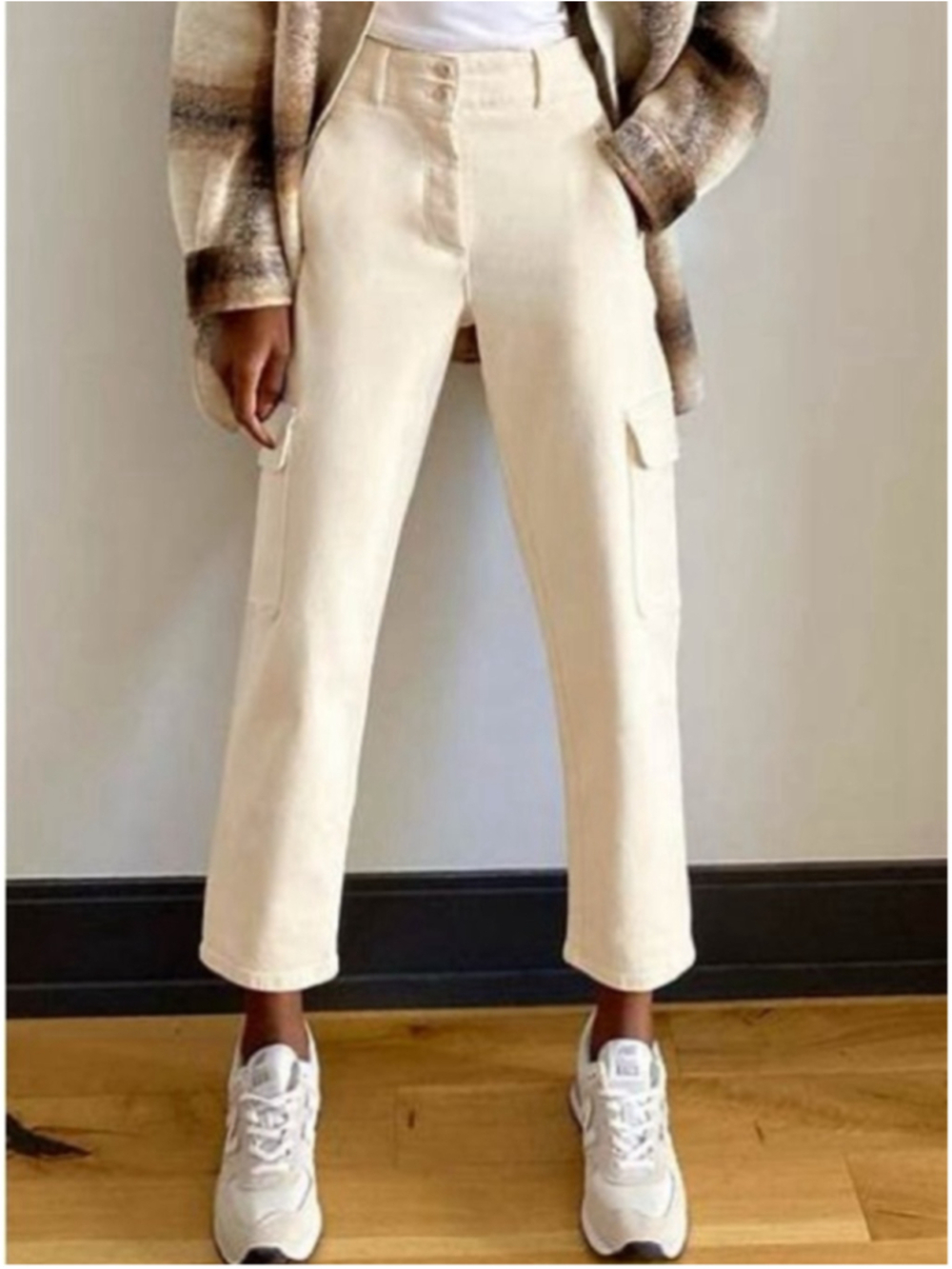 Aritzia Wilfred Free Modern Cargo Pant birch luxury lounge casual sz 12